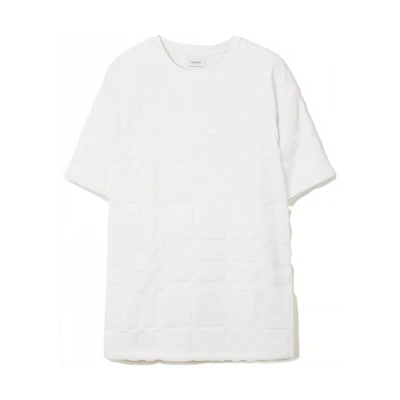 Burberry White Check Crewneck T-Shirt SS23 Collection 80714491