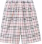 Buy 博柏利 白色格纹松紧腰休闲短裤 80741771