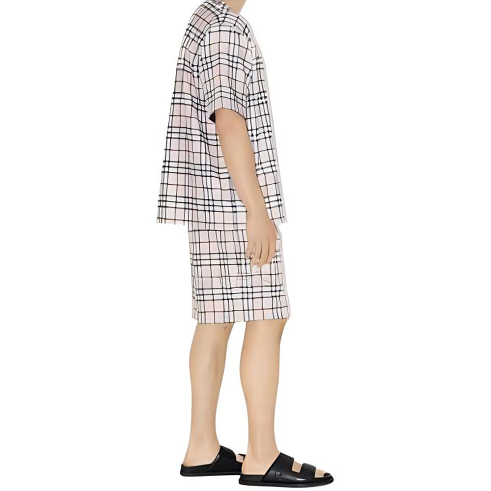 Purchase 博柏利 白色格纹松紧腰休闲短裤 80741771