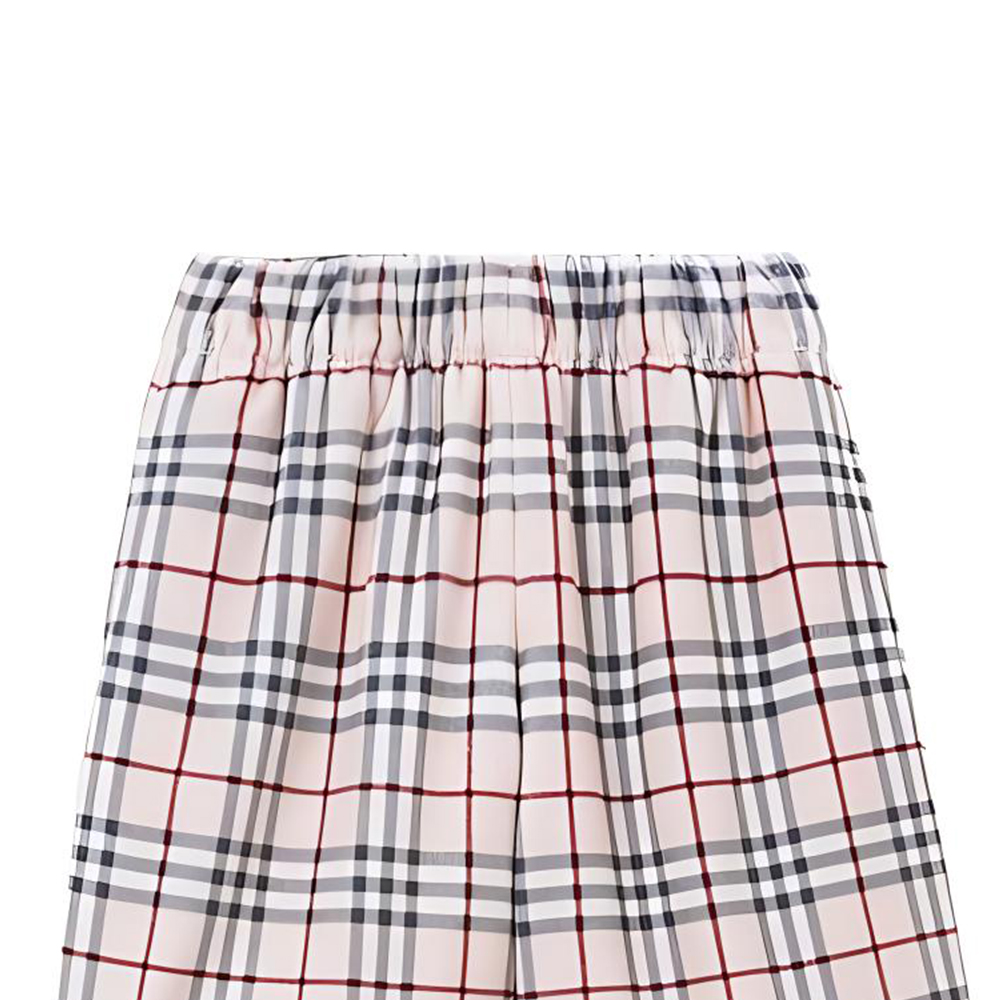 Details for 博柏利 白色格纹松紧腰休闲短裤 80741771