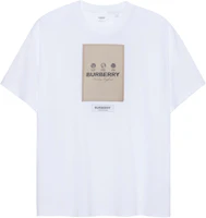 Burberry White Colorblock Logo Patch Crewneck T-Shirt. 80575291 Burberry White Colorblock Logo Patch Crewneck T-Shirt. 80575291