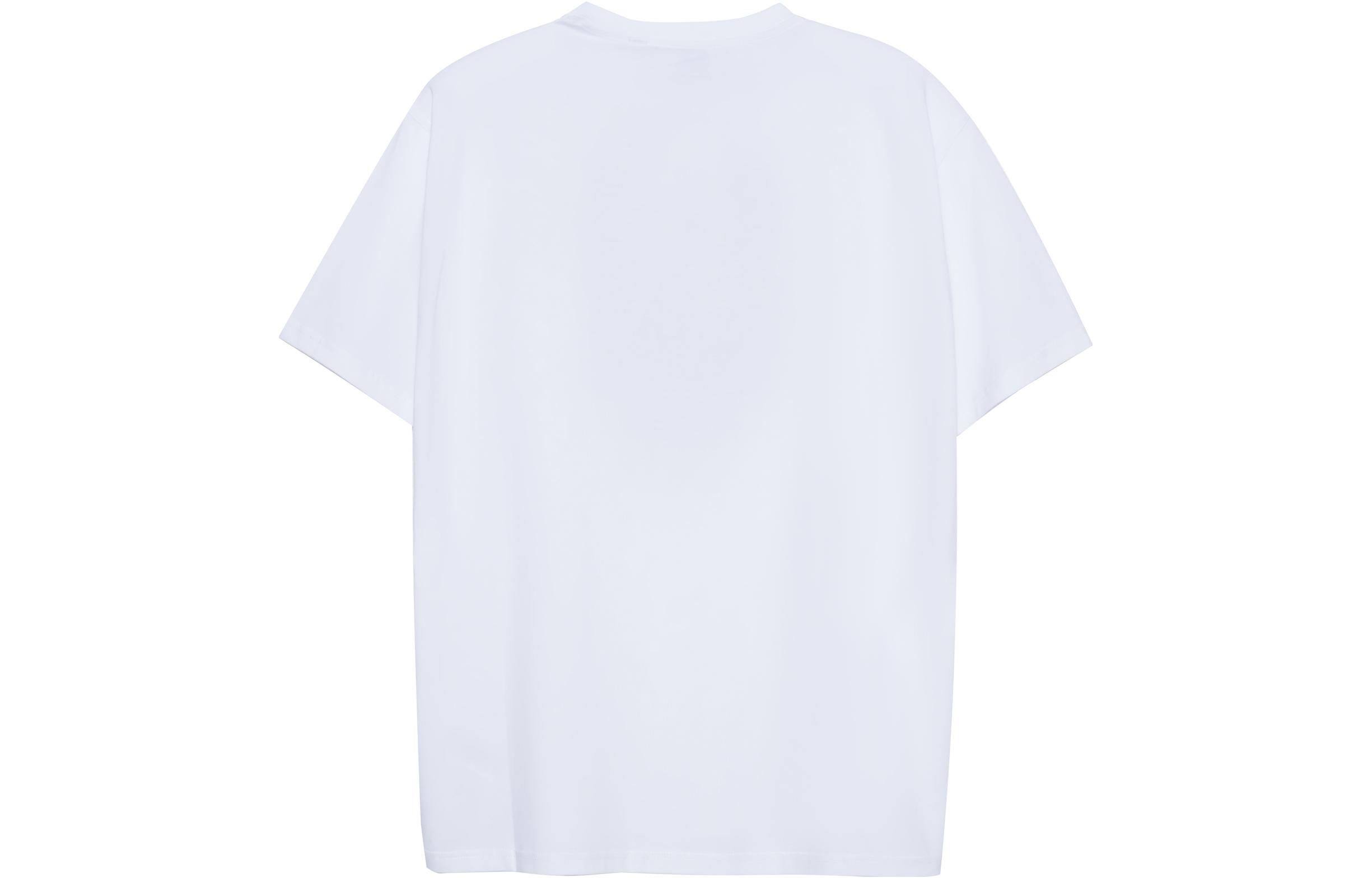 Lookbook 博柏利 白色拼接徽标贴片圆领T恤。 80575291