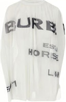 Burberry White Crew Neck Tank Top with Letter Print and Pleated Design. 45674681 Burberry White Crew Neck Tank Top with Letter Print and Pleated Design. 45674681