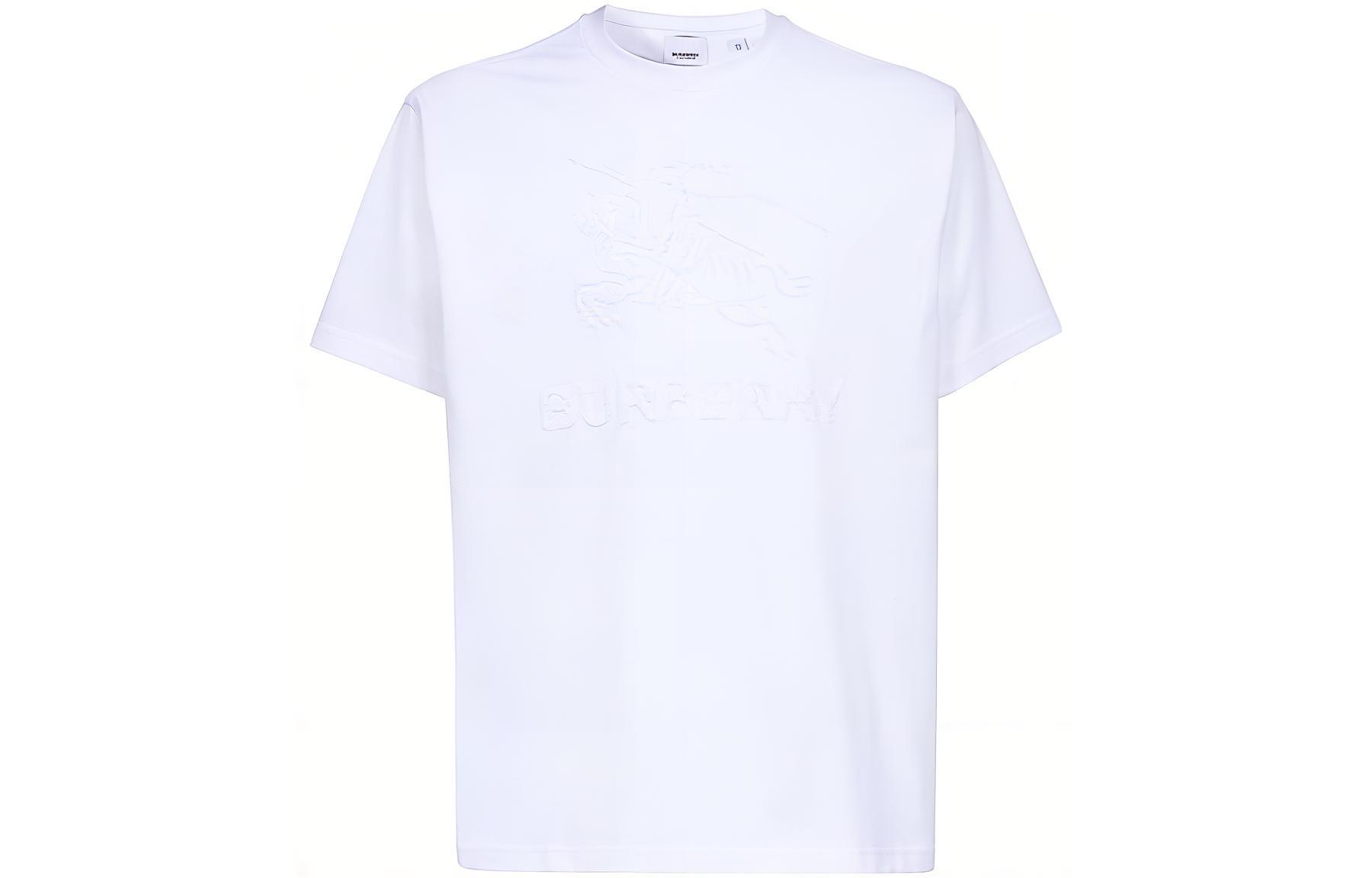 Burberry  White Embroidered Logo Short Sleeve T-Shirt. 80727561 圖 2