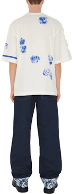 バーバリー ホワイト フローラルロゴプリント コットン クルーネックTシャツ 80813941 Purchase バーバリー ホワイト フローラルロゴプリント コットン クルーネックTシャツ 80813941