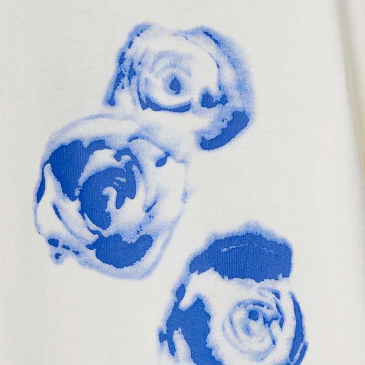 Sizing バーバリー ホワイト フローラルロゴプリント コットン クルーネックTシャツ 80813941