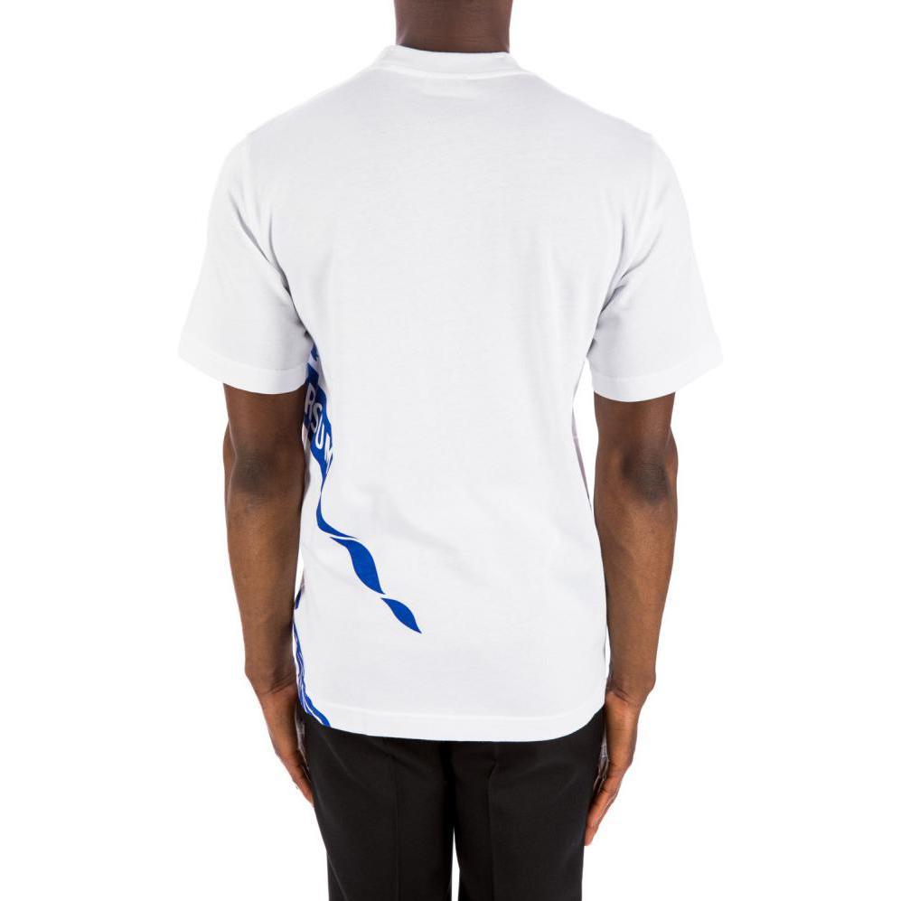 Shop Burberry Baju-T Lengan Pendek Putih Cetakan Grafik Crewneck. 80778891