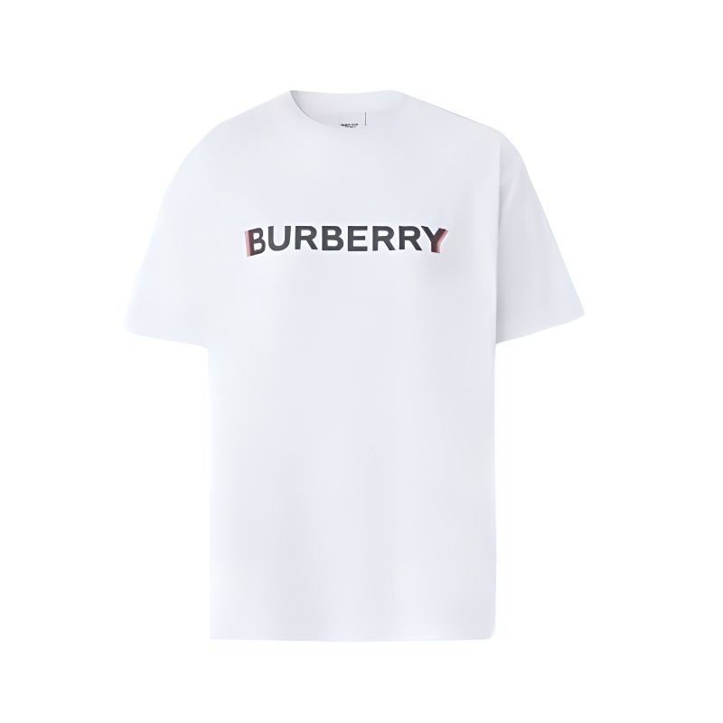 Burberry  White Letter Print Crewneck T-Shirt 80781201 圖 2