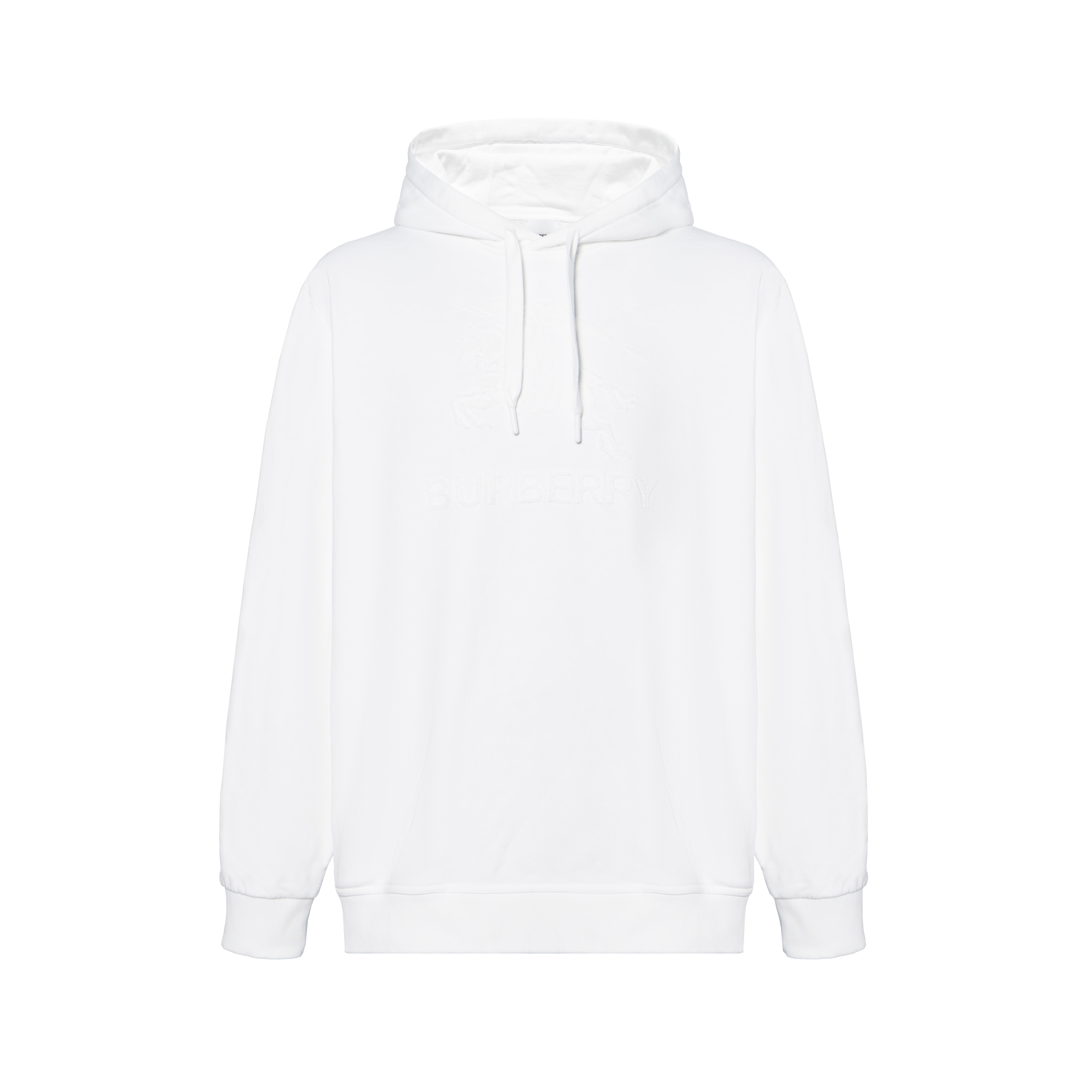 Burberry  White Loose Fit Long Sleeve Casual Hoodie. 80727531