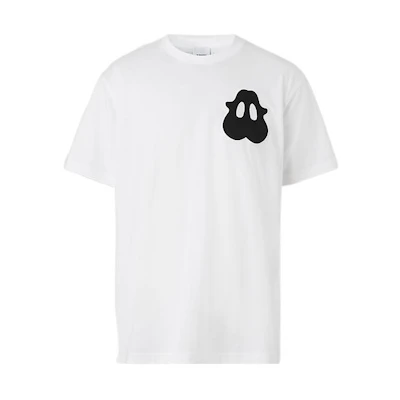 Burberry White Monster Embroidery Crewneck T-Shirt SS22. 80519721