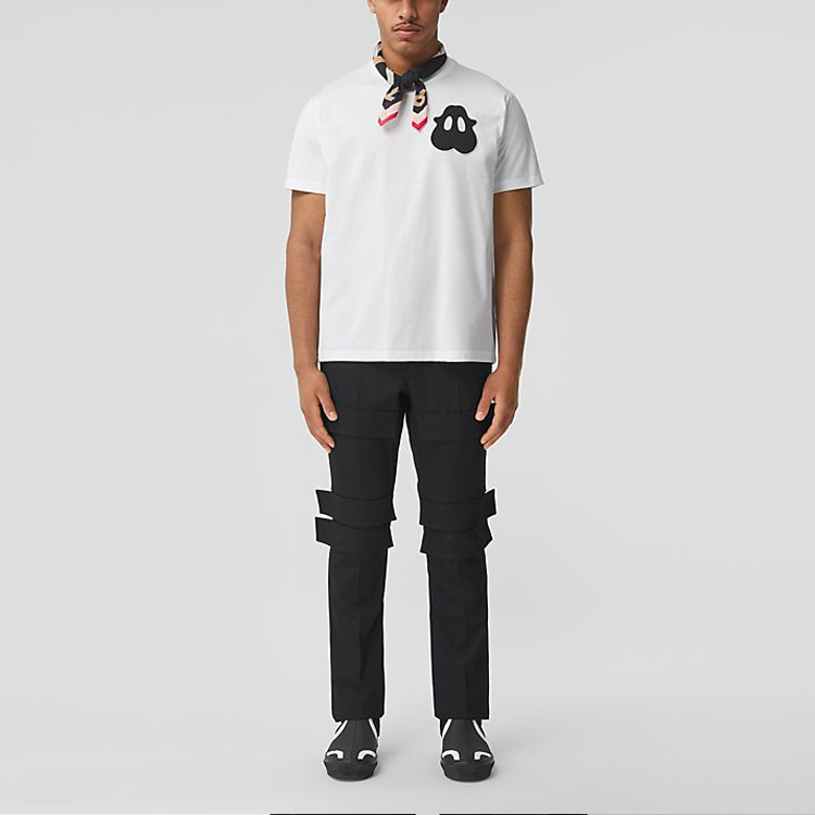Burberry  White Monster Embroidery Crewneck T-Shirt SS22. 80519721 圖 4