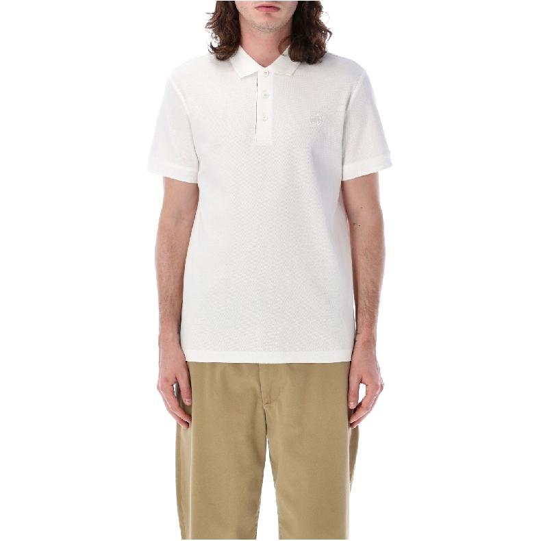 Burberry  White Polo Shirt with Embroidered Logo Short Sleeve. 8084012C 圖 2