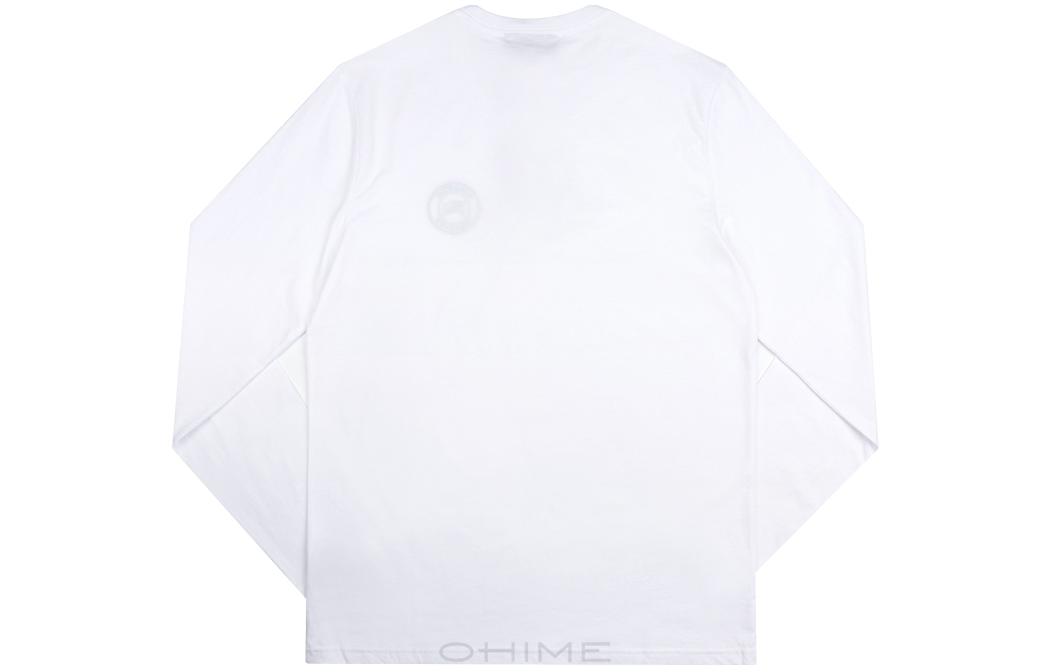 Lookbook 버버리 화이트 골지 크루넥 긴팔 티셔츠. 80042561