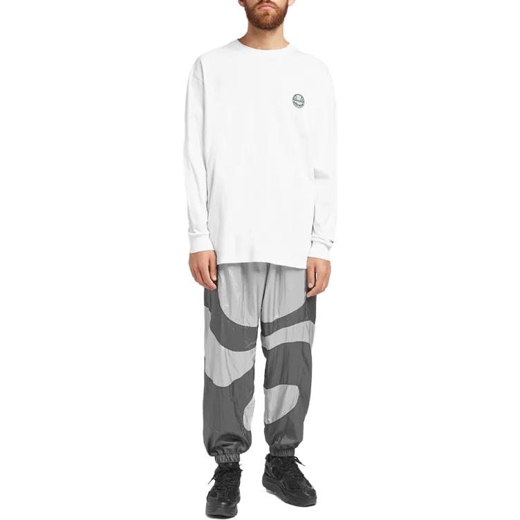 Shop 버버리 화이트 골지 크루넥 긴팔 티셔츠. 80042561