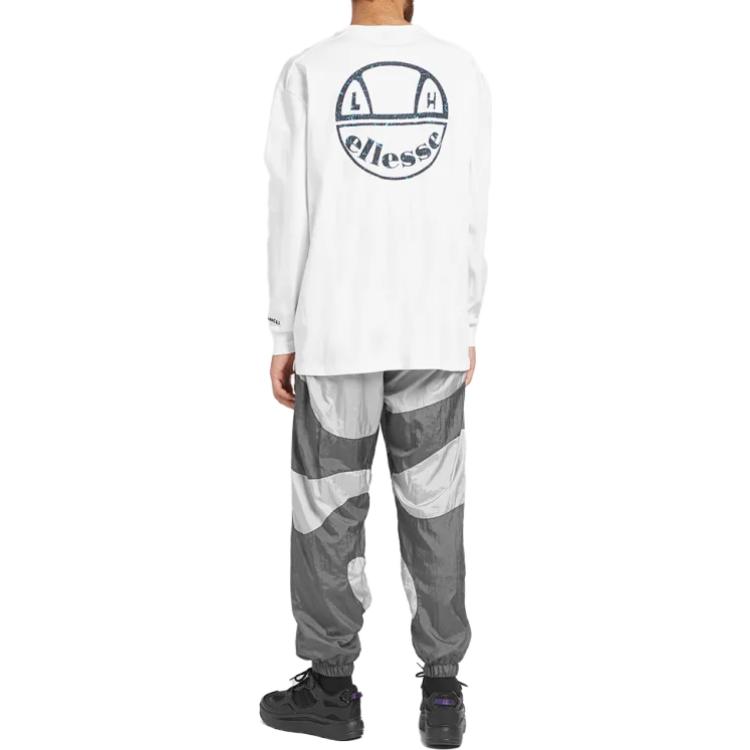 Sizing 버버리 화이트 골지 크루넥 긴팔 티셔츠. 80042561