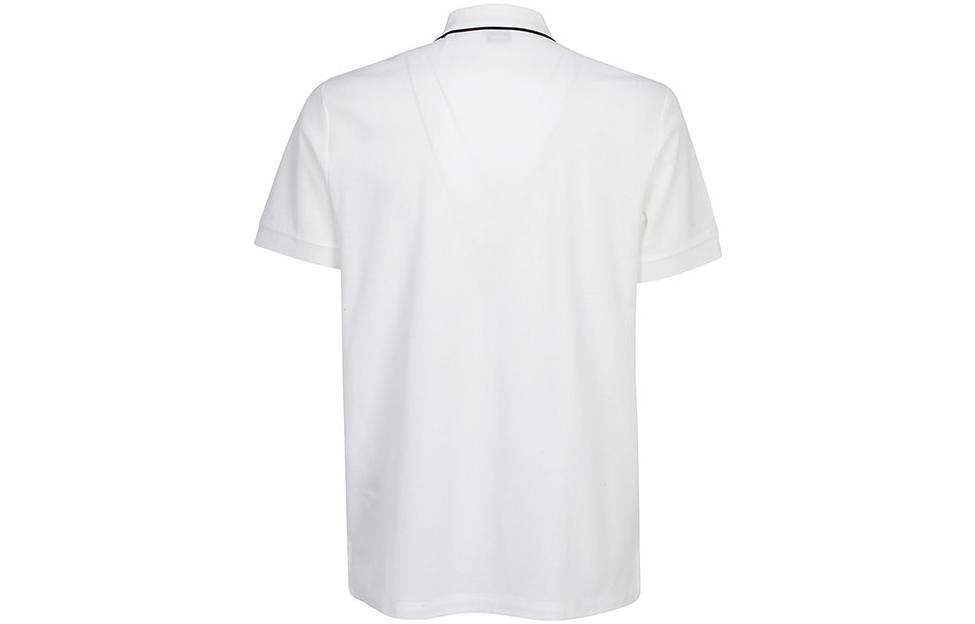 Burberry  White Short-Sleeve Polo Shirt with Striped Trim. 80218341 圖 3
