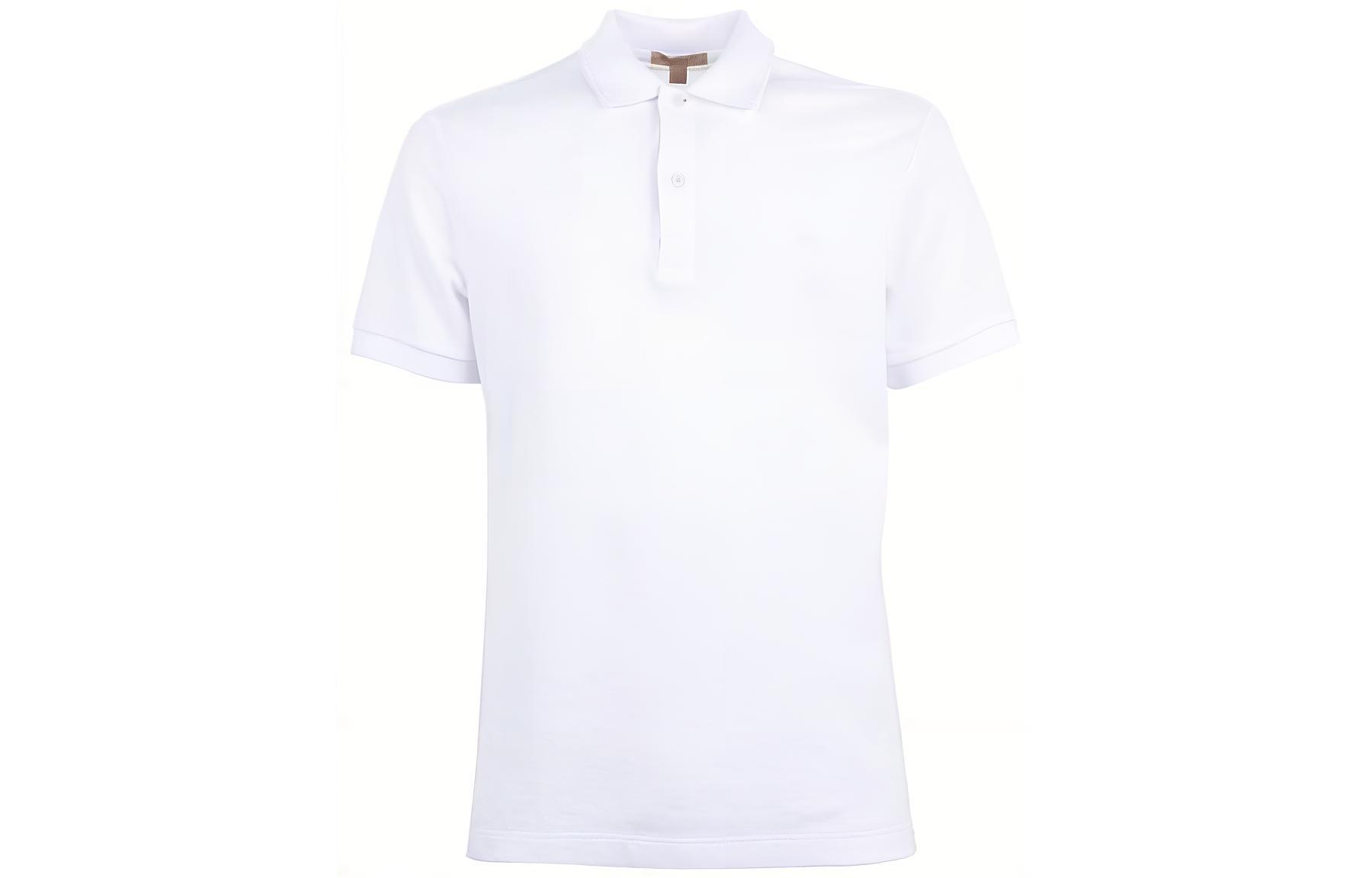 Order Burberry  White Short Sleeve Solid Color Polo Shirt with Button Collar. 39559941