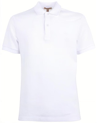 Burberry White Short Sleeve Solid Color Polo Shirt with Button Collar. 39559941 Order Burberry White Short Sleeve Solid Color Polo Shirt with Button Collar. 39559941