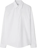 Order Burberry 白色純色尖領長袖襯衫 80953331