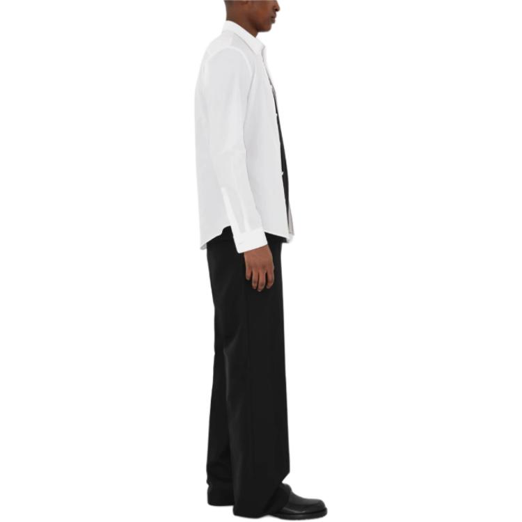 Sizing Burberry 白色純色尖領長袖襯衫 80953331