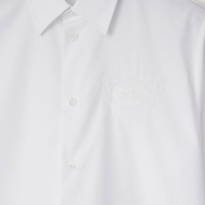 Burberry 白色純色尖領長袖襯衫 80953331 Cheap Burberry 白色純色尖領長袖襯衫 80953331