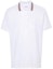 Order Burberry White Striped Straight-Cut Short Sleeve Button Polo Shirt 80840181