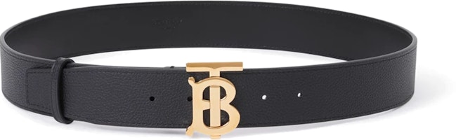 Burberry Wide TB Buckle Black Leather Belt 4cm 8070427 Burberry Wide TB Buckle Black Leather Belt 4cm 8070427