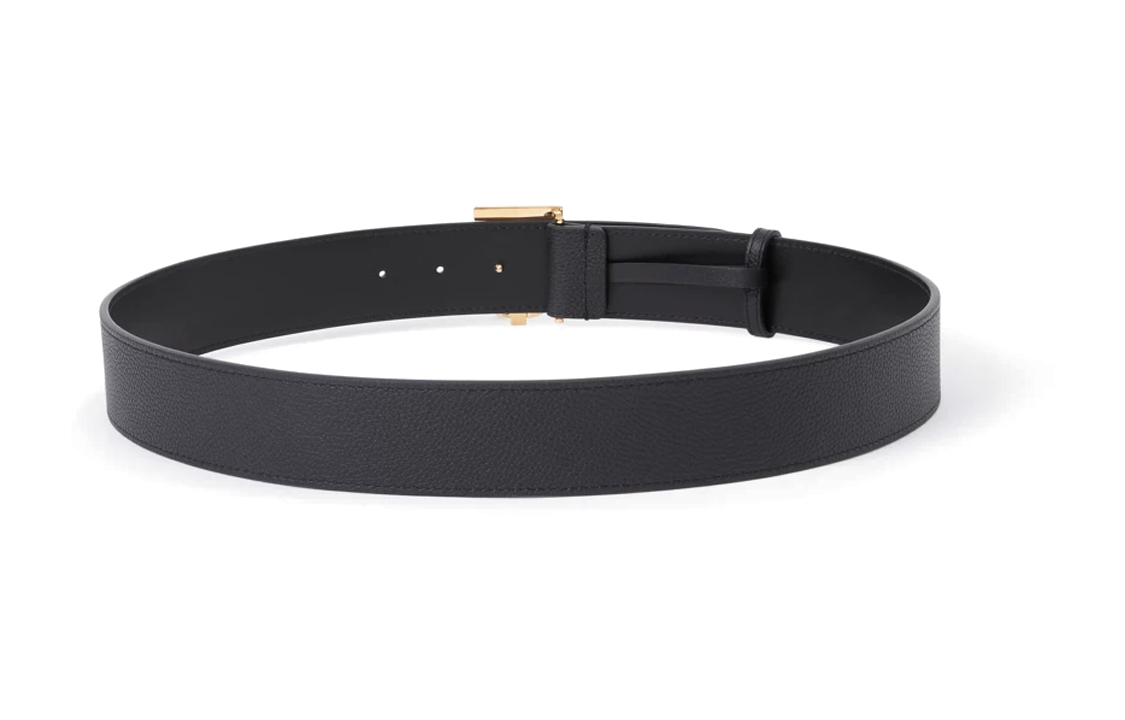 Lookbook Cinturón de Cuero Negro Burberry Ancho con Hebilla TB 4cm. 8070427