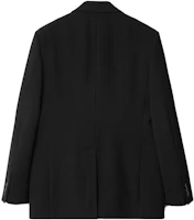 Lookbook Burberry Jaket Tailored Wool Blend V-Neck Hitam. 80764961