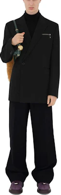 버버리 울 블렌드 테일러드 브이넥 재킷 블랙. 80764961 Shop 버버리 울 블렌드 테일러드 브이넥 재킷 블랙. 80764961