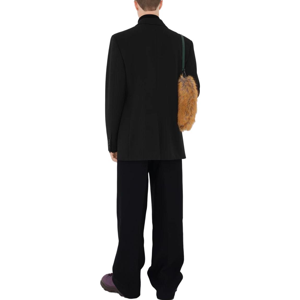 Burberry  Wool Blend Tailored V-Neck Jacket in Black. 80764961 圖 5