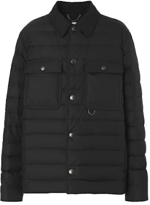 Burberry Jaket Down Kerah Wol dengan Trim Katun - Hitam 80469741 Buy Burberry Jaket Down Kerah Wol dengan Trim Katun - Hitam 80469741