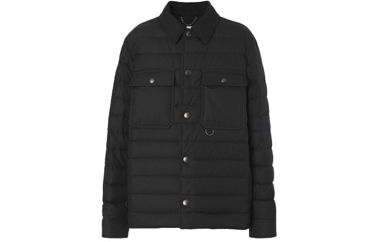Burberry  Wool Collar Down Jacket with Cotton Trim - Black 80469741 圖 2