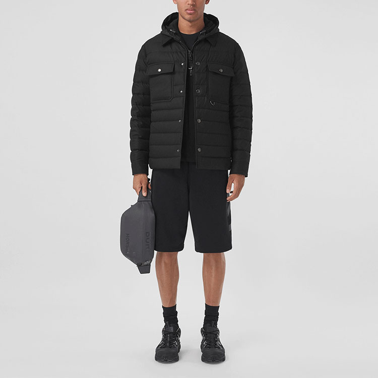 Burberry  Wool Collar Down Jacket with Cotton Trim - Black 80469741 圖 3