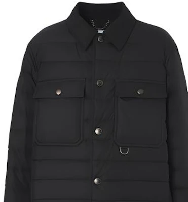Burberry Jaket Down Kerah Wol dengan Trim Katun - Hitam 80469741 Purchase Burberry Jaket Down Kerah Wol dengan Trim Katun - Hitam 80469741