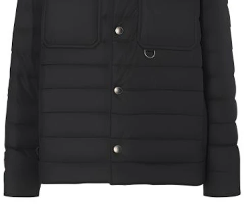 Burberry Jaket Down Kerah Wol dengan Trim Katun - Hitam 80469741 Details for Burberry Jaket Down Kerah Wol dengan Trim Katun - Hitam 80469741