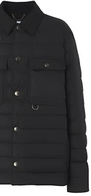Burberry Jaket Down Kerah Wol dengan Trim Katun - Hitam 80469741 Sizing Burberry Jaket Down Kerah Wol dengan Trim Katun - Hitam 80469741