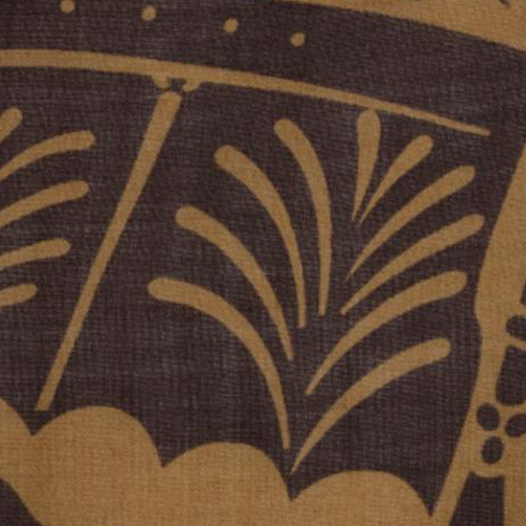 Burberry  Wool Knit Scarf with Printed Design in Brown. 80990951 圖 4