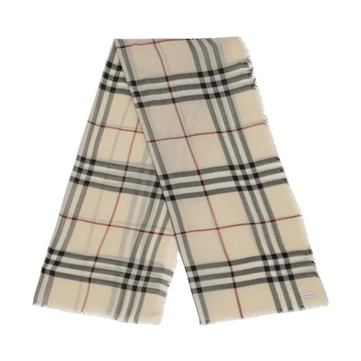 Burberry Wool Scarf with Tassel Design - Multicolor. 80907201
