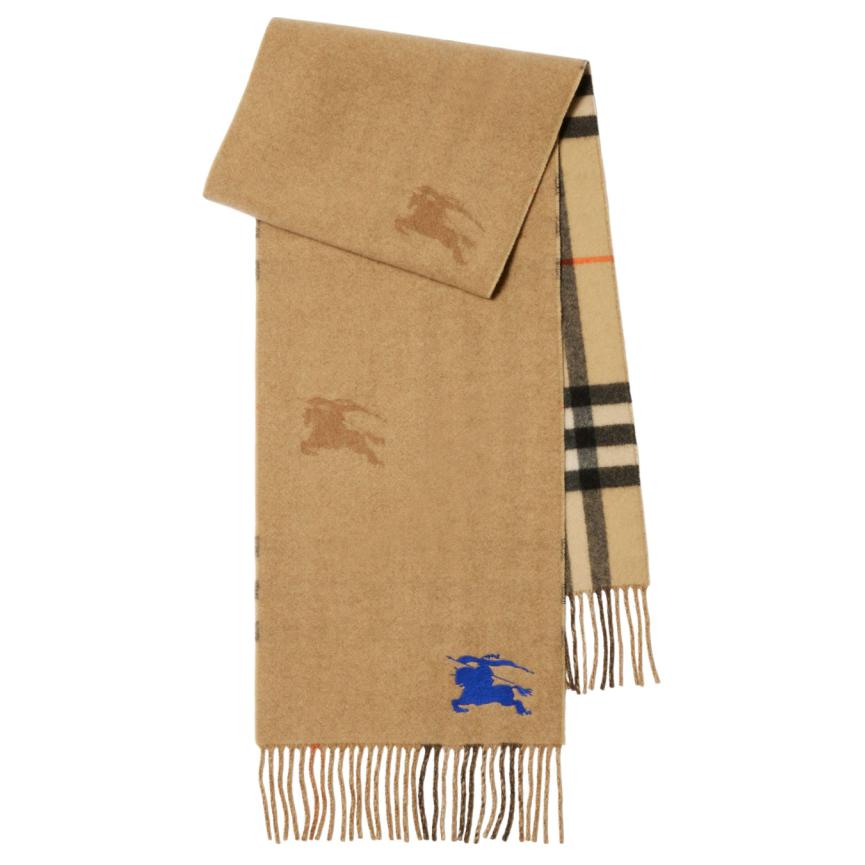 Order Burberry  Yellow Cashmere Logo Embroidered Scarf. 80947101