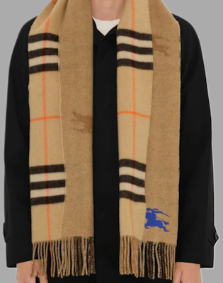 Burberry Yellow Cashmere Logo Embroidered Scarf. 80947101 Purchase Burberry Yellow Cashmere Logo Embroidered Scarf. 80947101