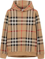 Burberry Yellow Check Cotton Loose Fit Hoodie Long Sleeve Sweatshirt. 80726621 Burberry Yellow Check Cotton Loose Fit Hoodie Long Sleeve Sweatshirt. 80726621