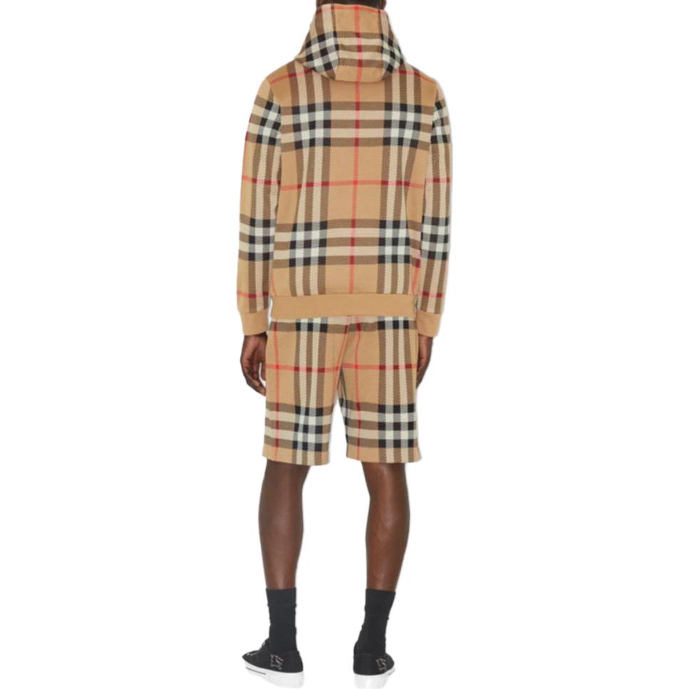 Shop 博柏利黄色格纹宽松版长袖连帽棉质卫衣. 80726621