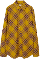 Burberry Yellow Check Single-Breasted Long-Sleeve Shirt. 80791631 Burberry Yellow Check Single-Breasted Long-Sleeve Shirt. 80791631
