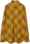 Buy Burberry Yellow Check Single-Breasted Long-Sleeve Shirt. 80791631