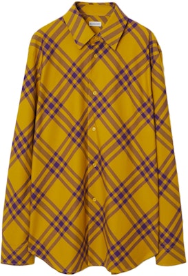 Burberry Yellow Check Single-Breasted Long-Sleeve Shirt. 80791631 Order Burberry Yellow Check Single-Breasted Long-Sleeve Shirt. 80791631