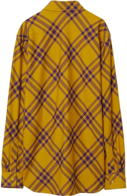 Burberry Yellow Check Single-Breasted Long-Sleeve Shirt. 80791631 Lookbook Burberry Yellow Check Single-Breasted Long-Sleeve Shirt. 80791631