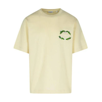 Burberry Yellow Graphic Print Short Sleeve Crewneck T-Shirt 80978441