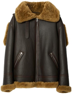 Burberry Zip-Up Leather Jacket with Fleece Collar in Dark Brown. 80771861 Order Burberry Zip-Up Leather Jacket with Fleece Collar in Dark Brown. 80771861