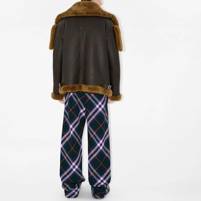 Burberry Zip-Up Leather Jacket with Fleece Collar in Dark Brown. 80771861 Shop Burberry Zip-Up Leather Jacket with Fleece Collar in Dark Brown. 80771861